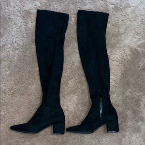 Universal thread- suede over the knee boots